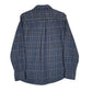 Mens Blue Eddie Bauer Heavyweight Plaid Flannel  Shirt
