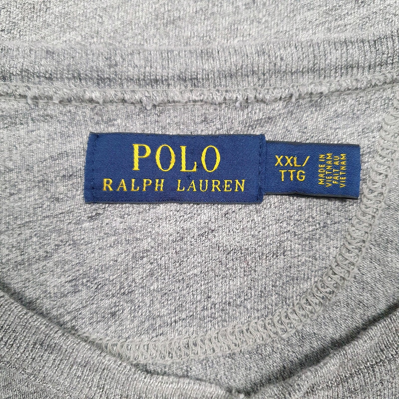 Mens Grey Polo Ralph Lauren Henley  T Shirt