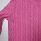 Womens Pink Ralph Lauren Sport Cable Knit Crewneck Jumper