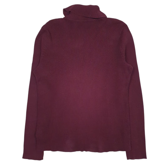 Womens Burgundy Lauren Ralph Lauren  Turtle Neck Jumper