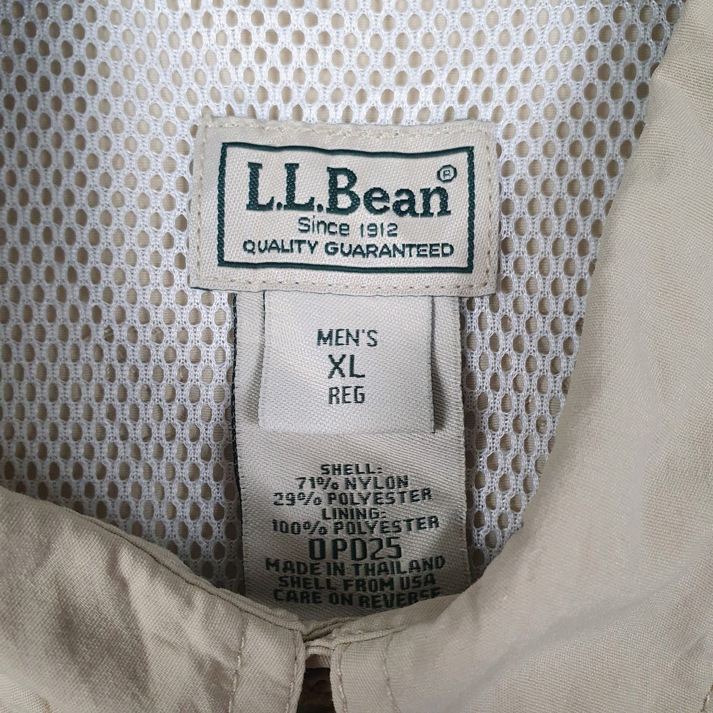Mens Beige L.L.Bean   Shirt