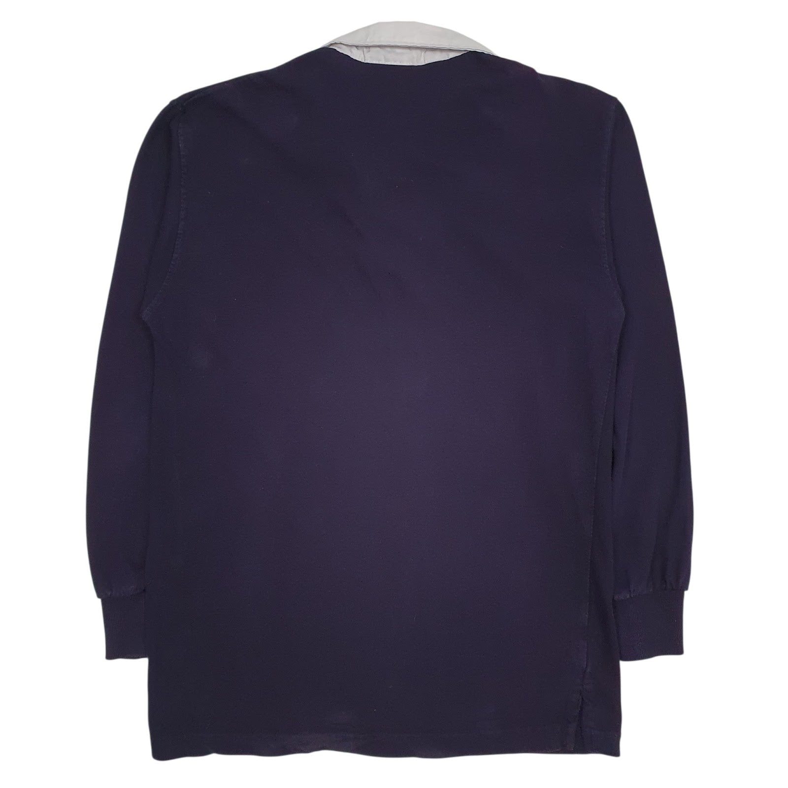 Mens Navy Front Row Rugby Crewneck Polo Shirt