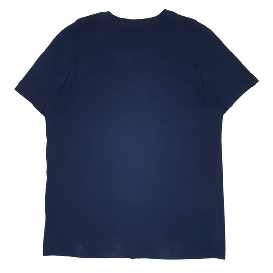 Mens Navy Adidas Spellout  T Shirt