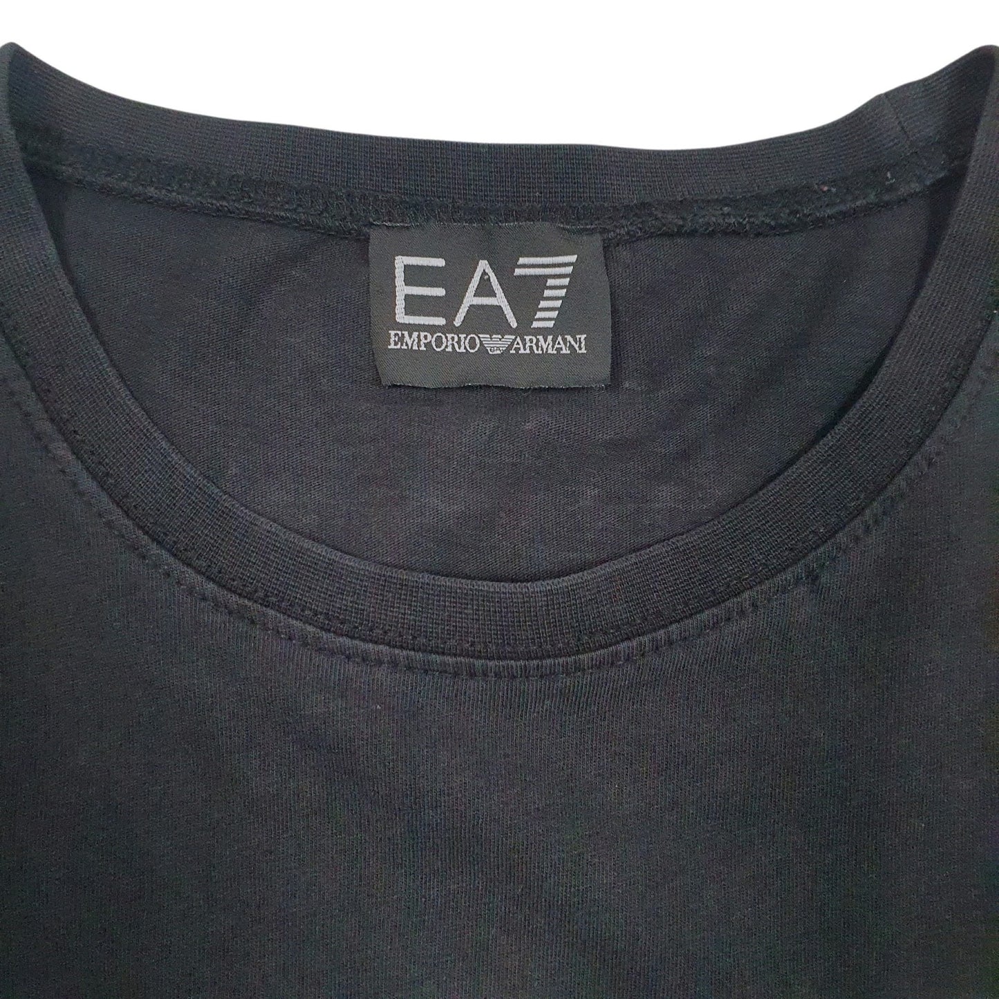 Mens Black Emporio Armani Spellout  T Shirt