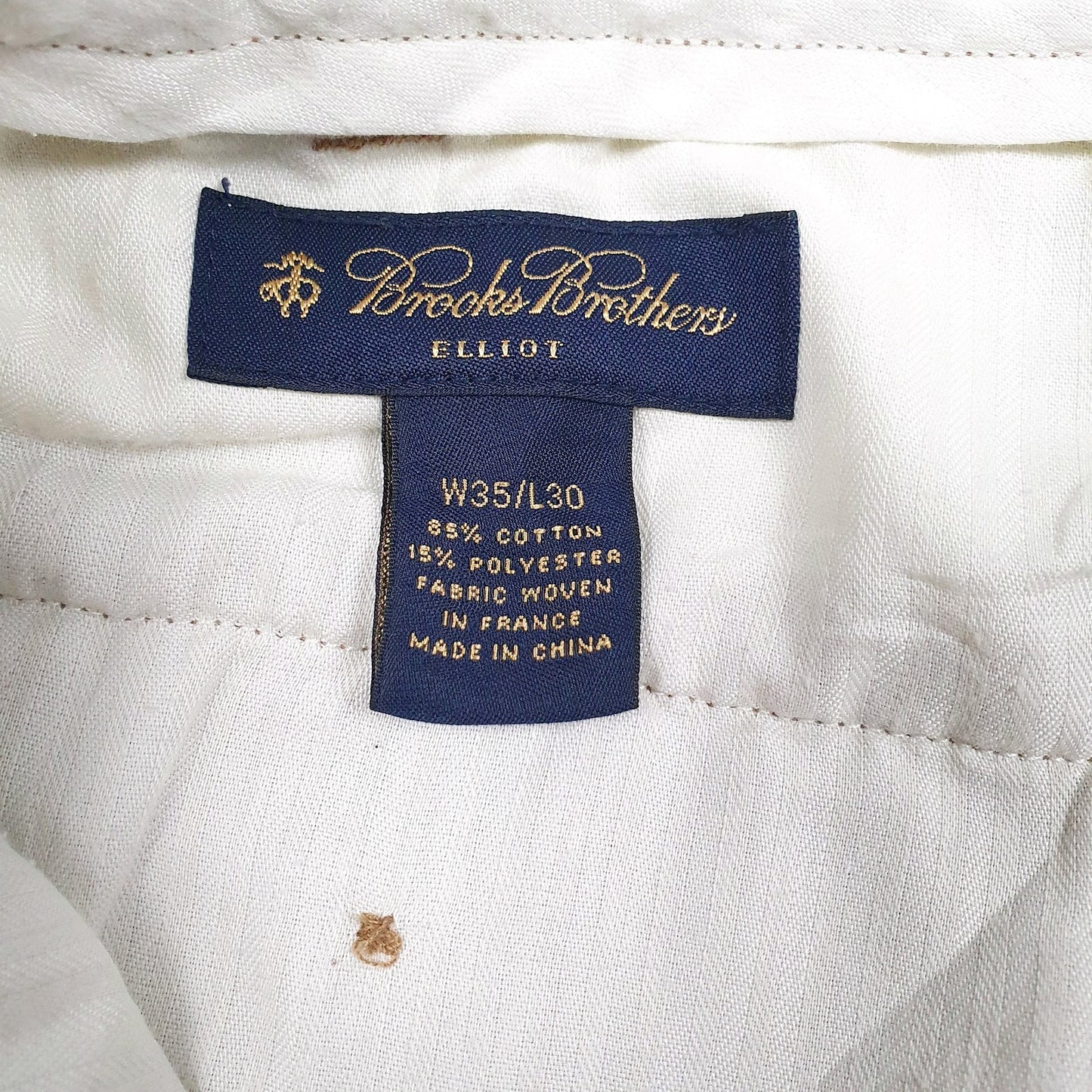 Mens Brown Brooks Brothers Elliot Pleated  Trousers