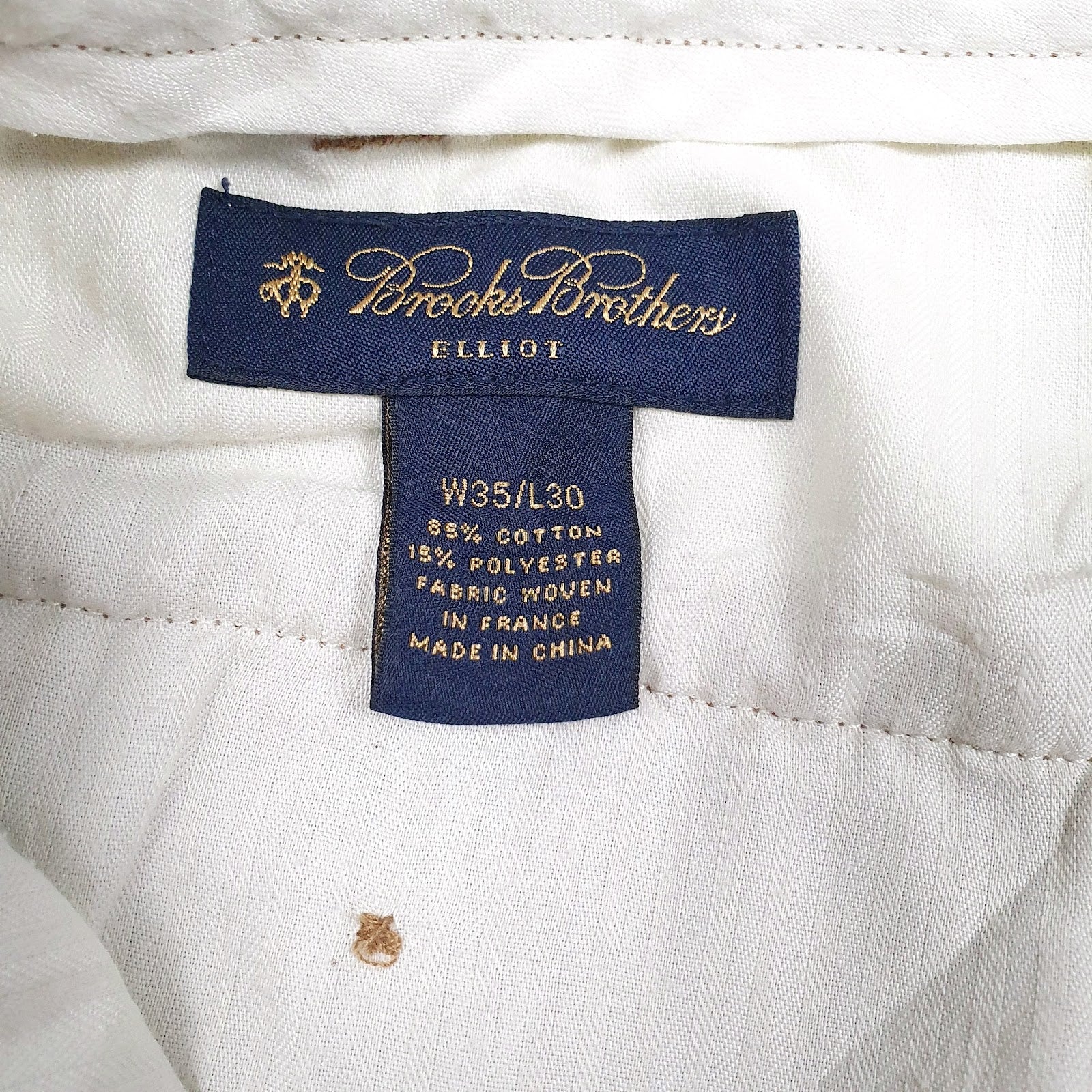 Mens Brown Brooks Brothers Elliot Pleated  Trousers