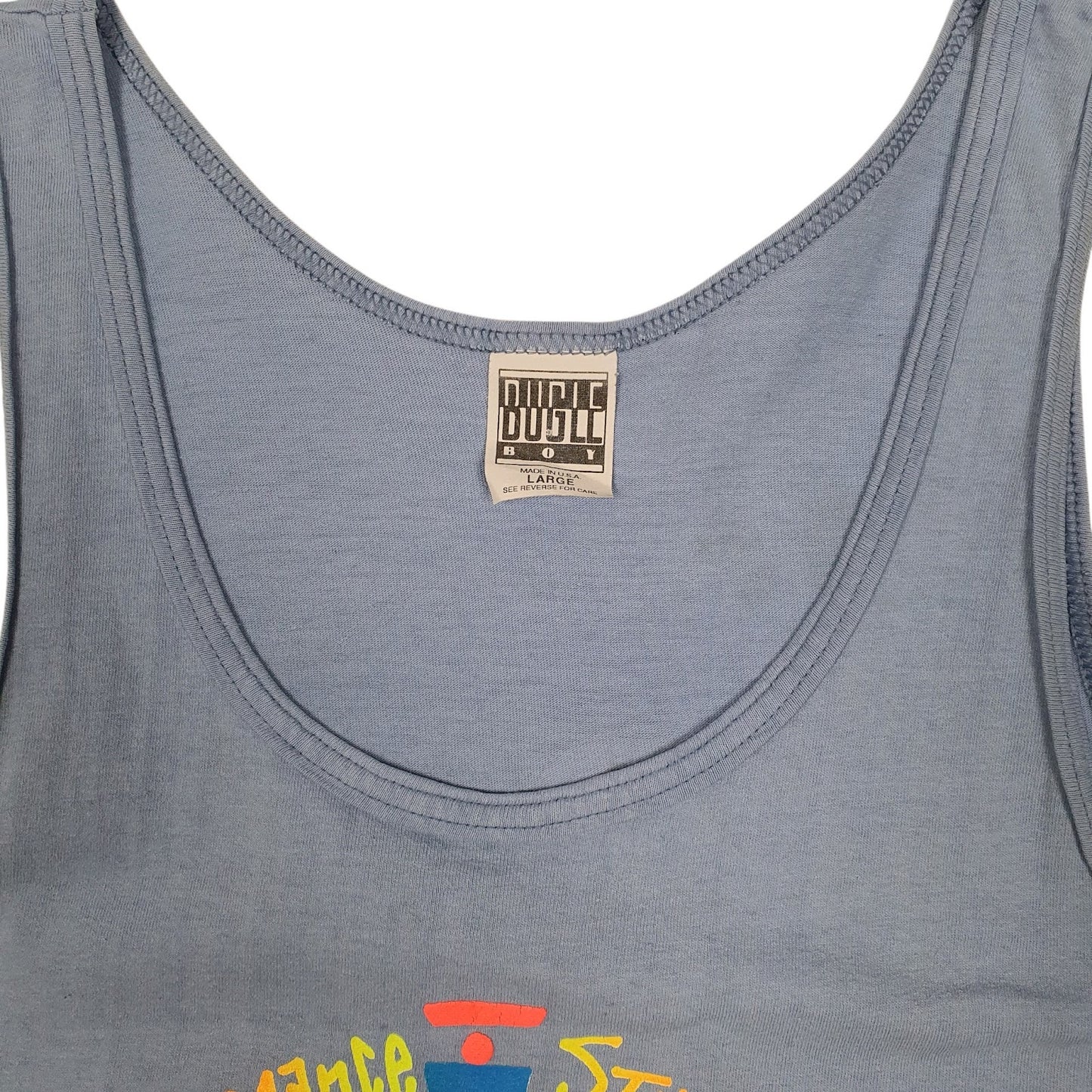 Mens Blue Bugle Boy Vintage 90s  T Shirt