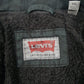 Mens Black Levis Padded Military Hoodie Coat
