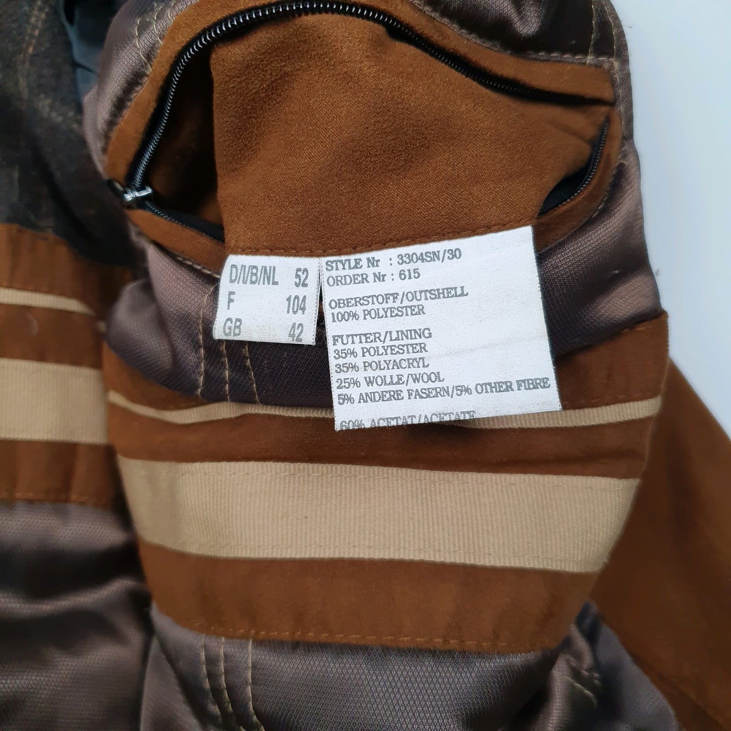 Mens Brown Morella Faux Suede Hunting  Coat