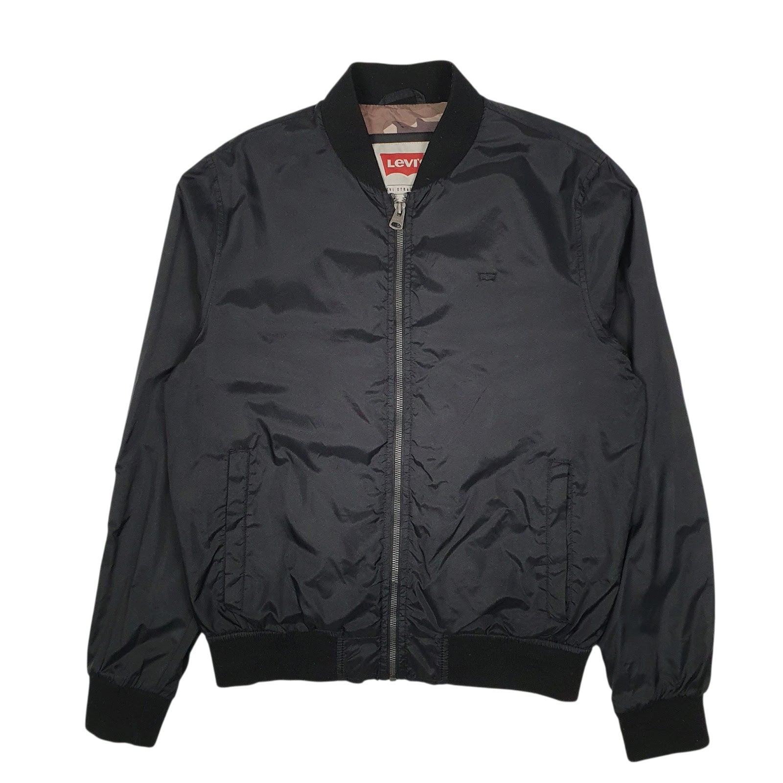 Mens Black Levis Bomber  Coat