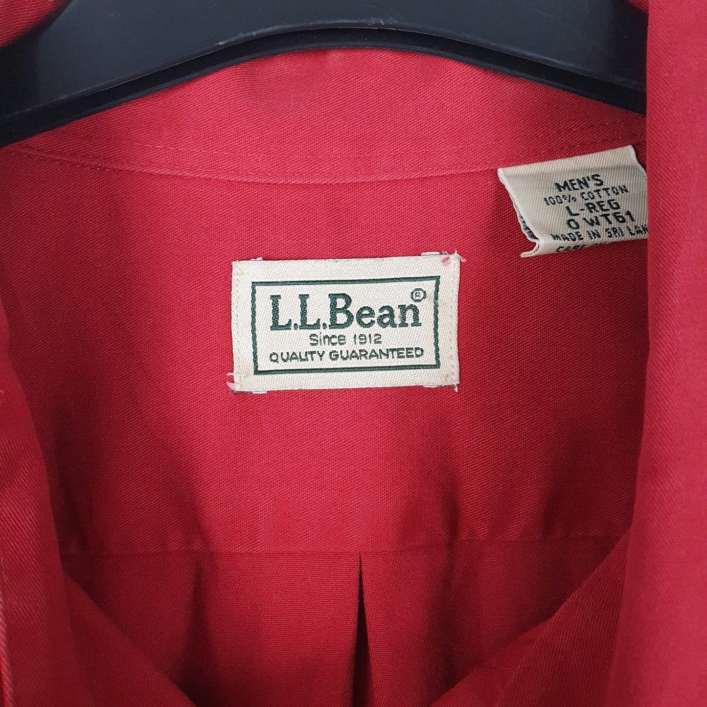 Mens Red L.L.Bean   Shirt