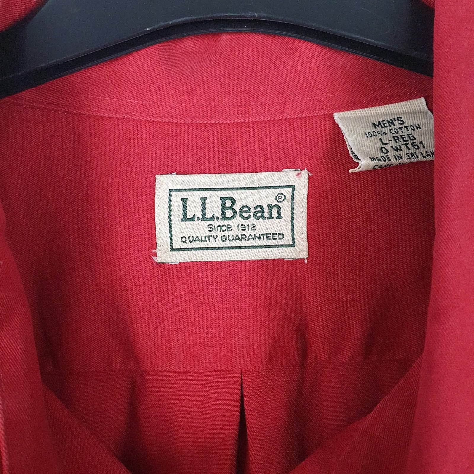 Mens Red L.L.Bean   Shirt