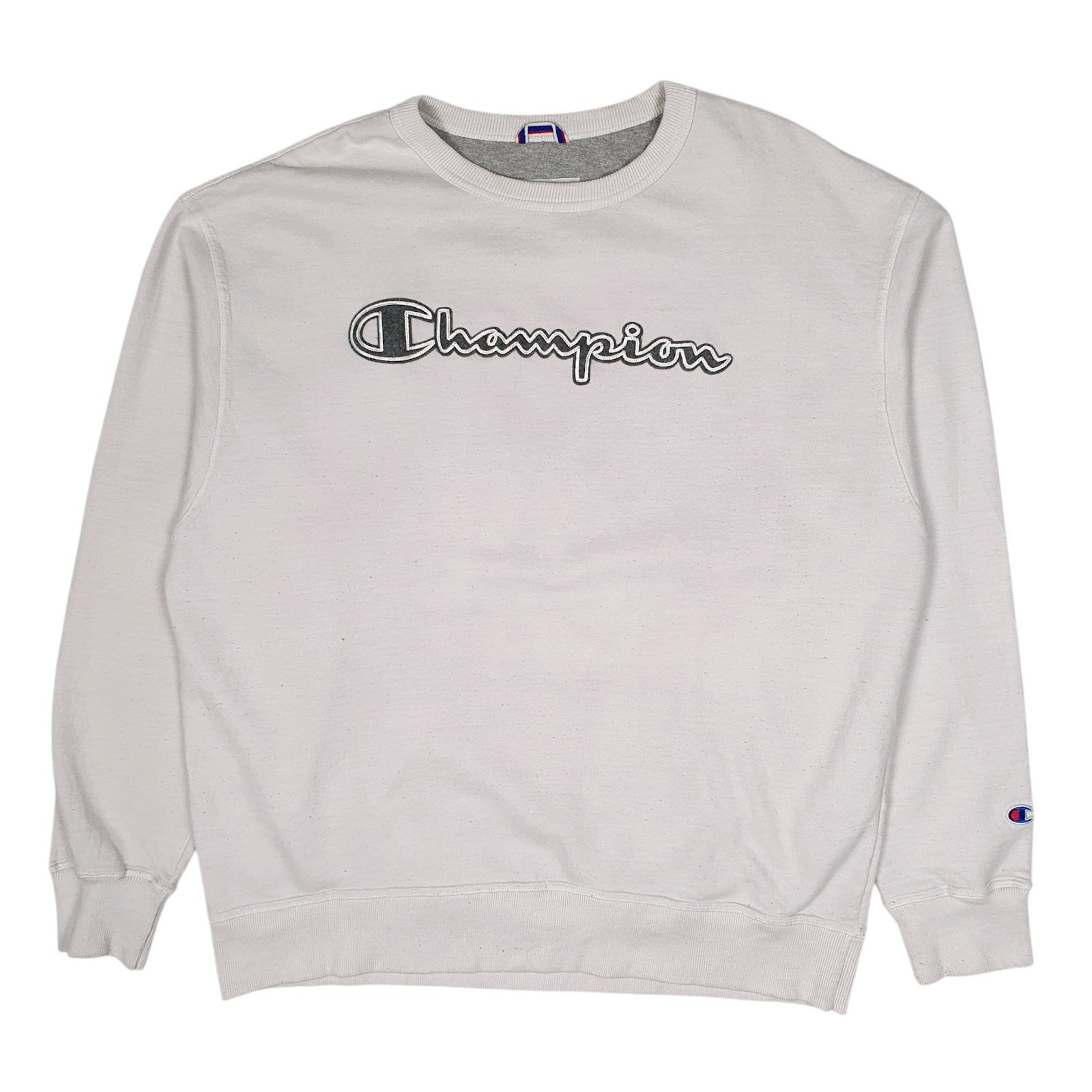 Mens White Champion  Crewneck Jumper