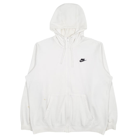 Mens White Nike  Full Zip Jumper