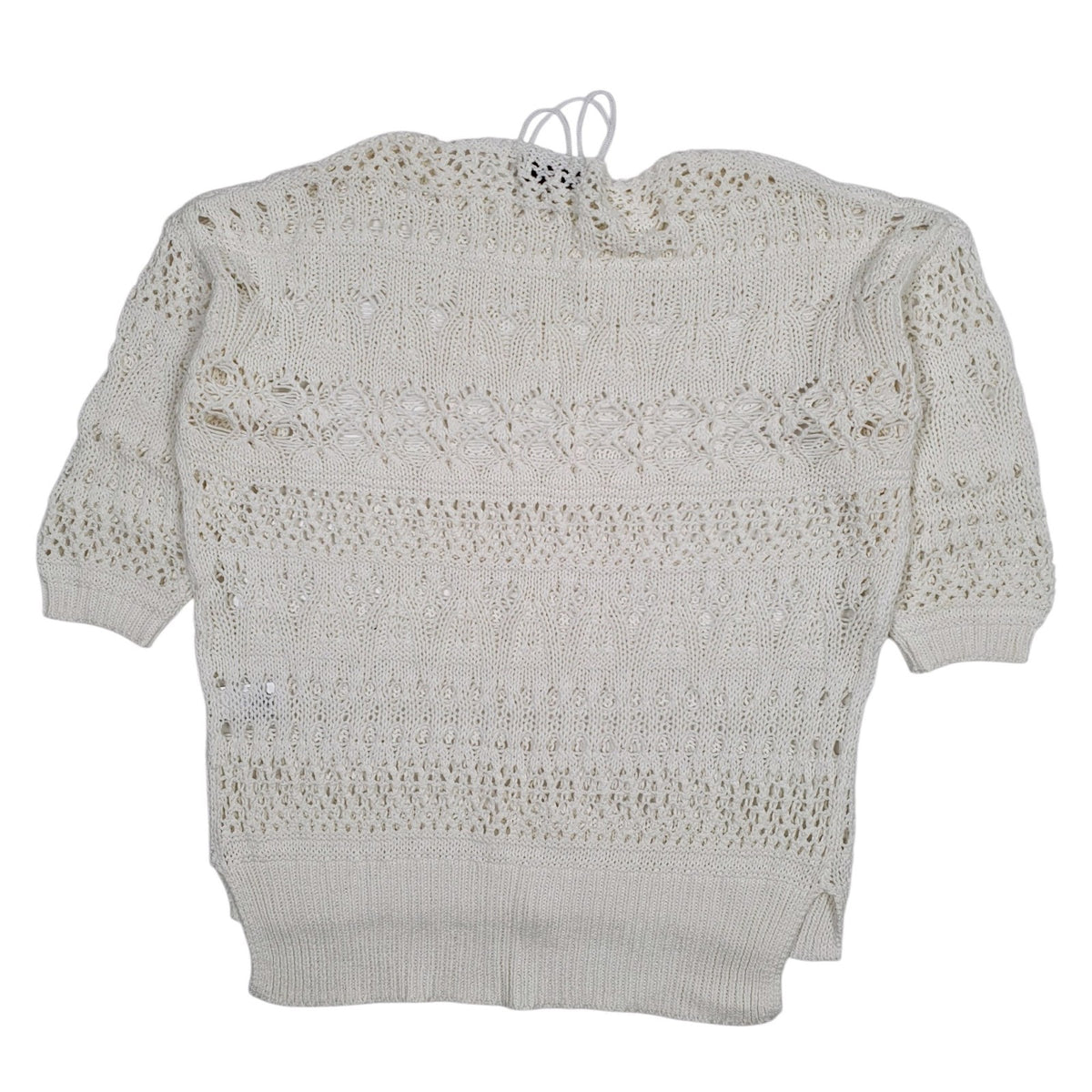 Womens White Next Mesh Shear Crewneck Jumper