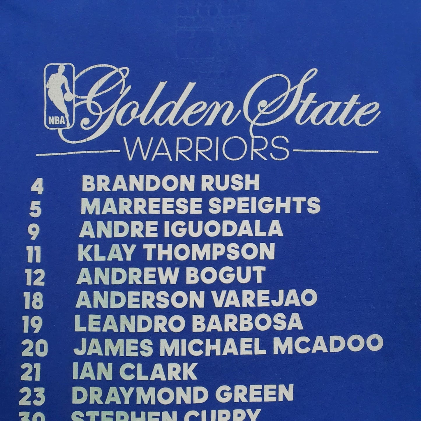 Mens Blue Adidas NBA Golden State Warriors  T Shirt