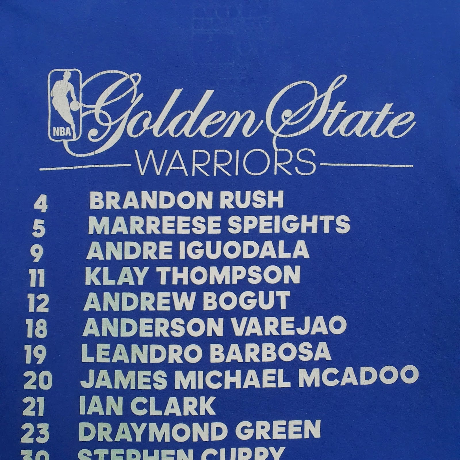 Mens Blue Adidas NBA Golden State Warriors  T Shirt