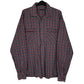 Mens Navy Sea Barrier Plaid Flannel Long Sleeve Shirt