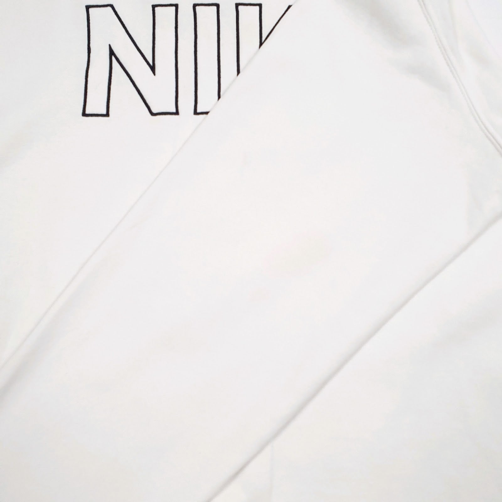 Mens White Nike Spellout Crewneck Jumper