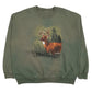 Mens Green Lost Creek Graphic Crewneck Jumper