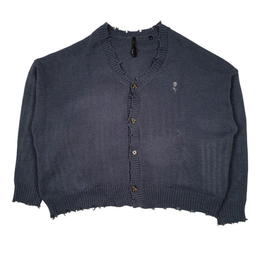 Womens Blue Halham Knit Cardigan Jumper