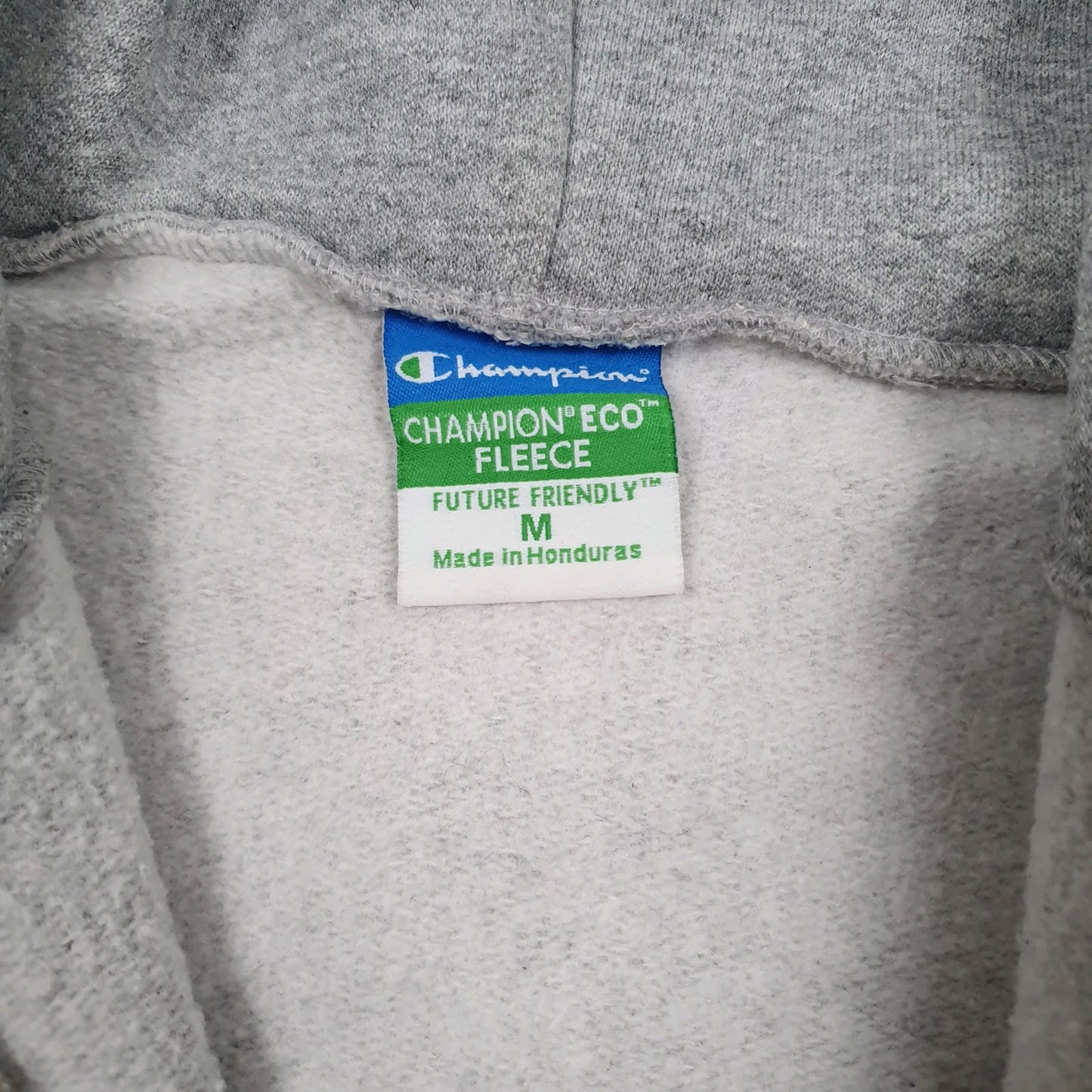 Mens Grey Champion Hooded Quarter Zip Jumper