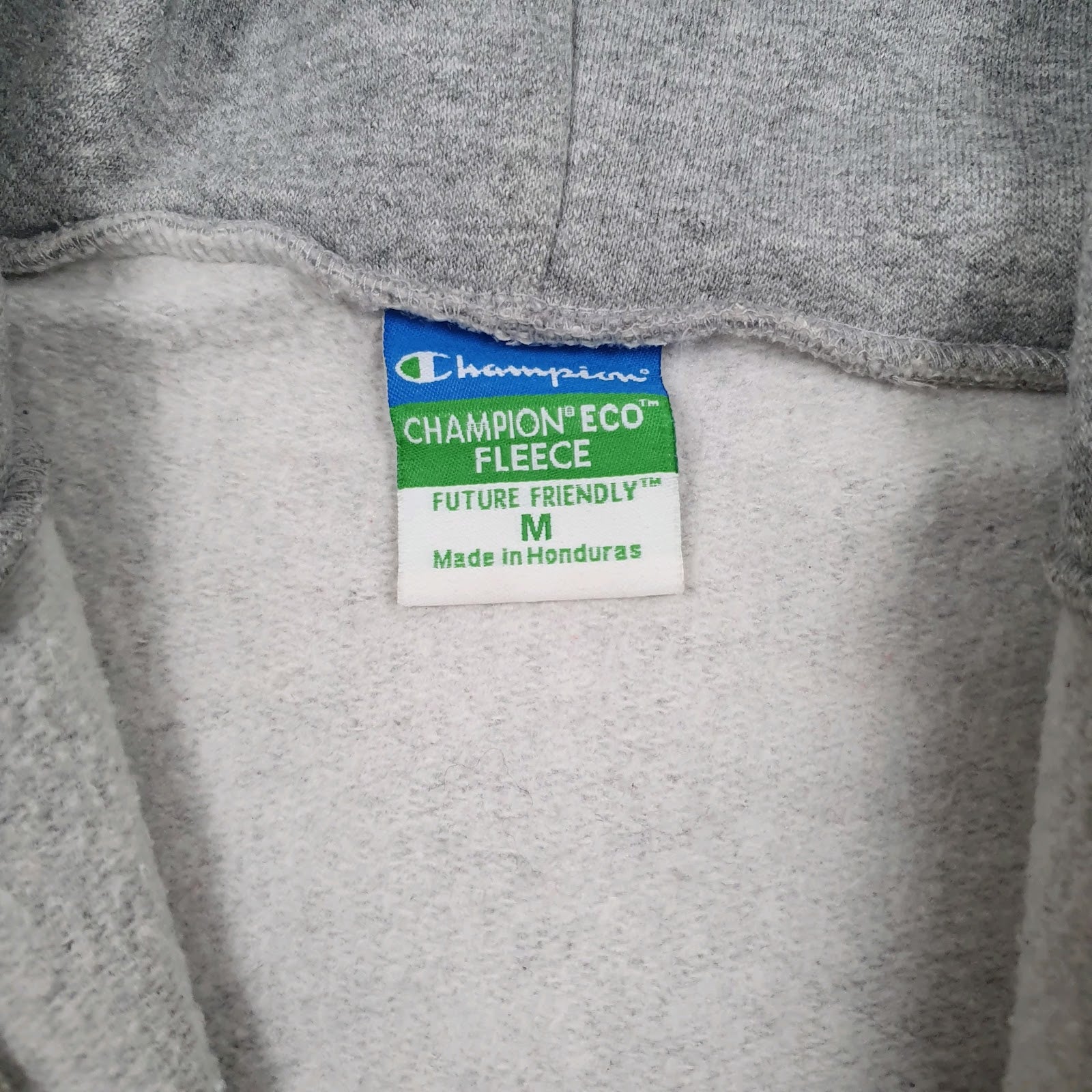 Mens Grey Champion Hooded Quarter Zip Jumper