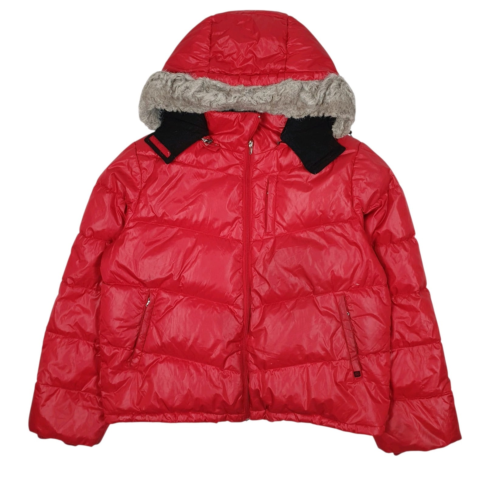 Womens Red Nautica Hooded  Coat