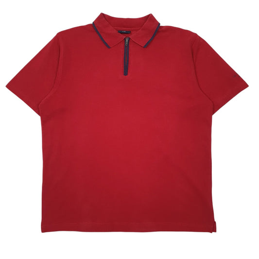 Mens Red Trussardi  Short Sleeve Polo Shirt