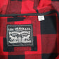 Mens Red Levis Flannel Black Buffalo Plaid  Coat