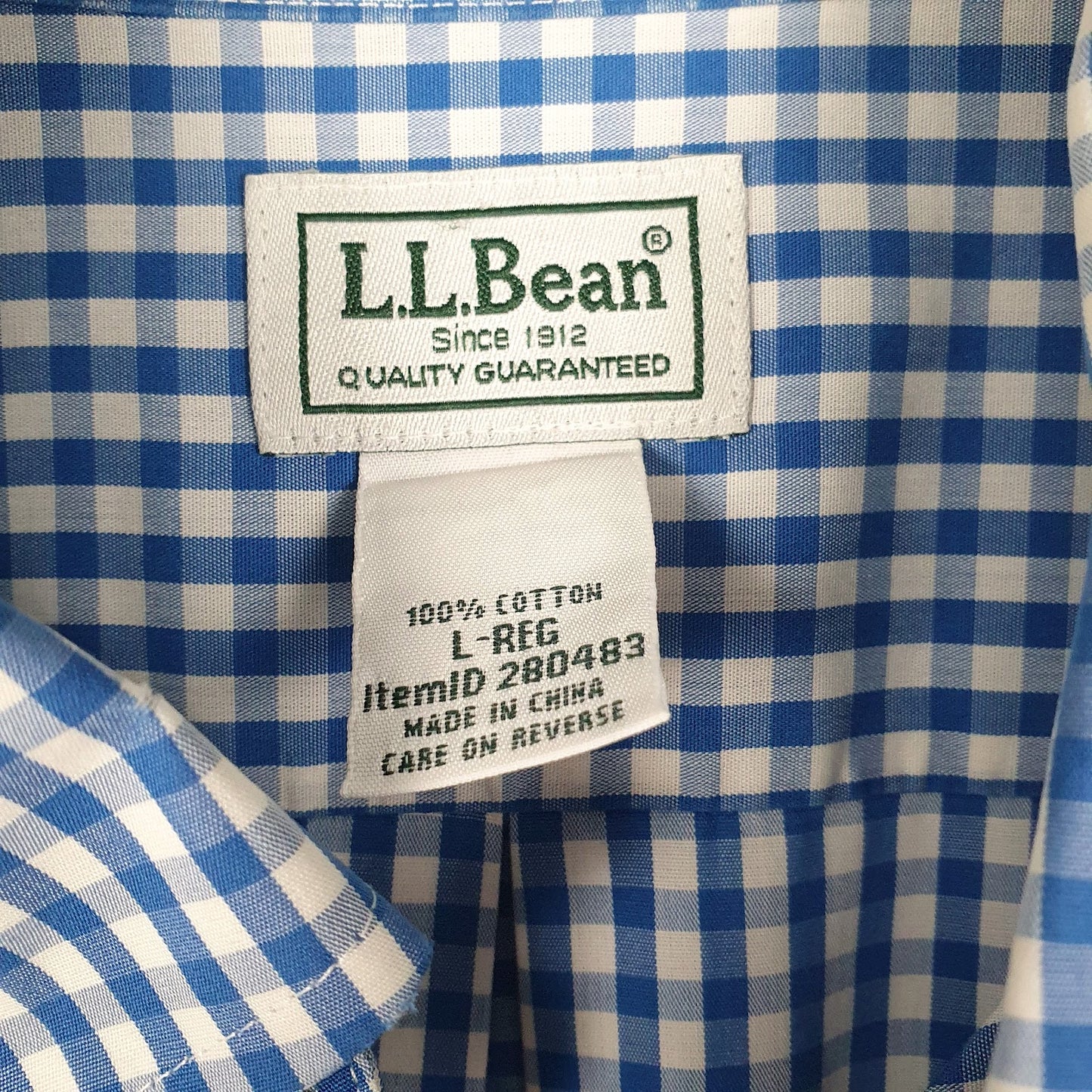 Mens Blue L.L.Bean   Shirt