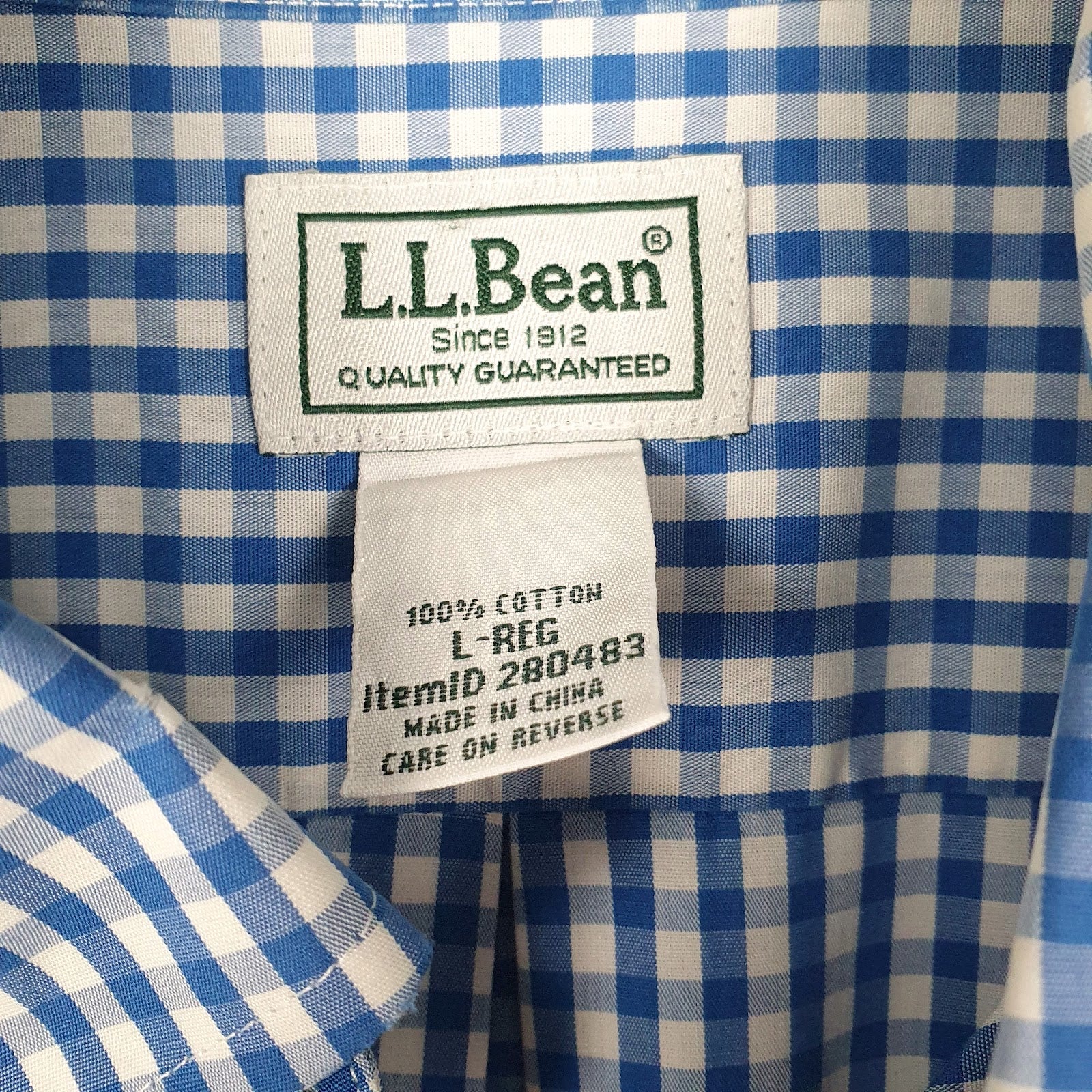 Mens Blue L.L.Bean   Shirt