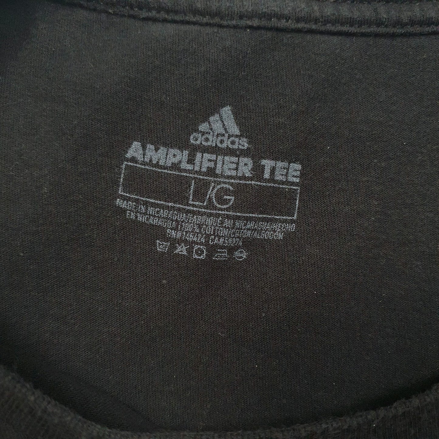 Mens Black Adidas Spellout  T Shirt
