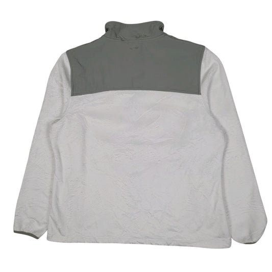 Womens White Fila  Full Zip Jumper