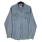 Mens Blue Wrangler Denim Long Sleeve Shirt