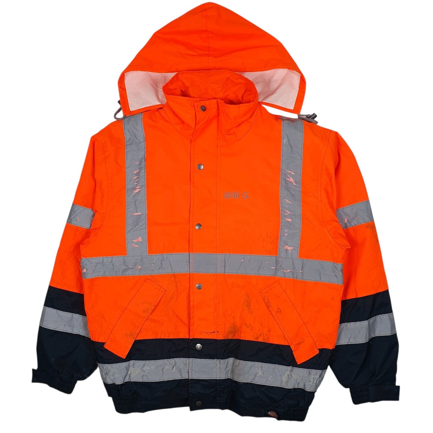 Mens Orange Dickies Hi Vis Safety  Coat