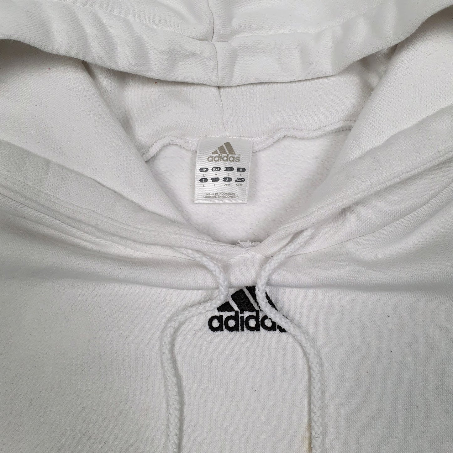 Mens White Adidas  Hoodie Jumper