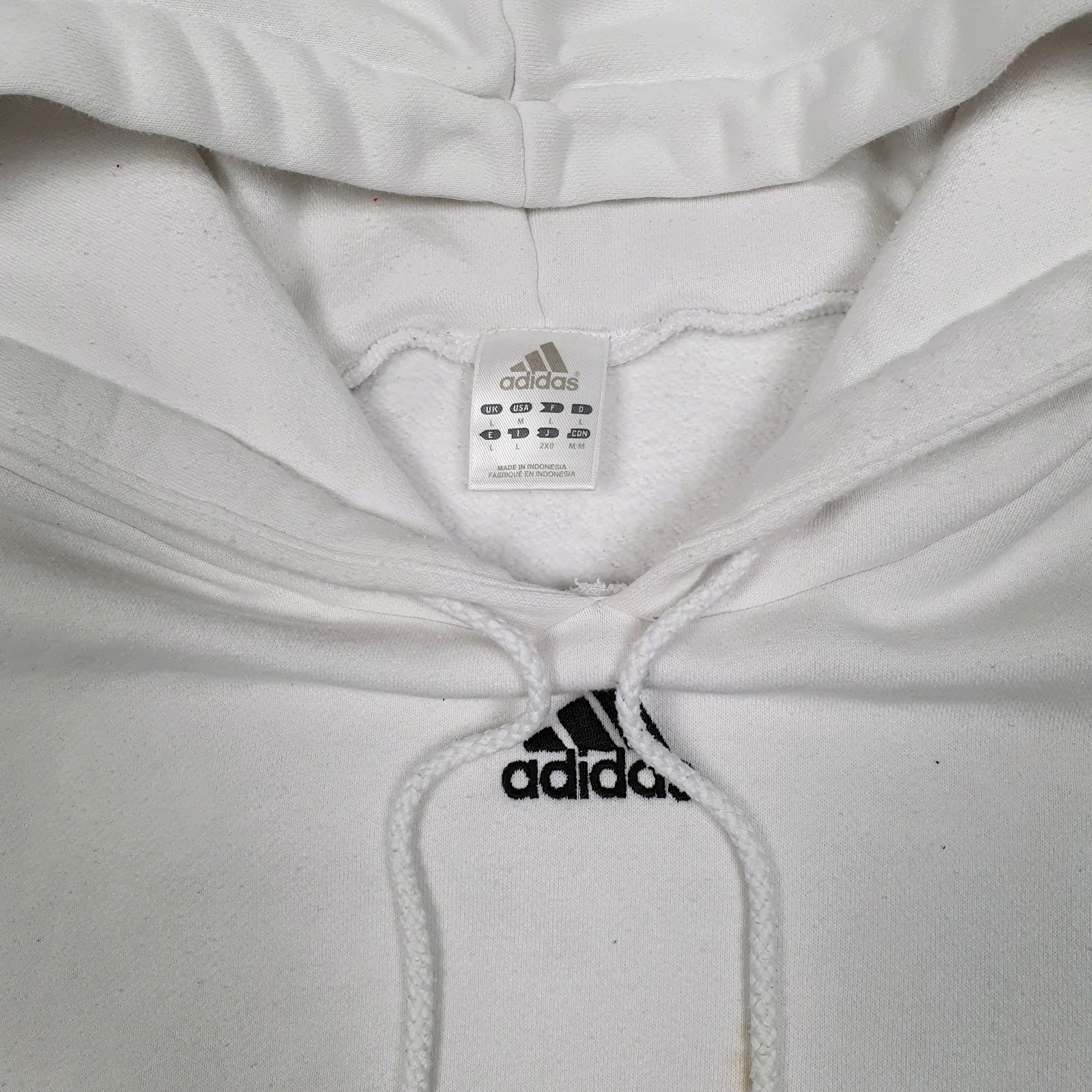 Mens White Adidas  Hoodie Jumper