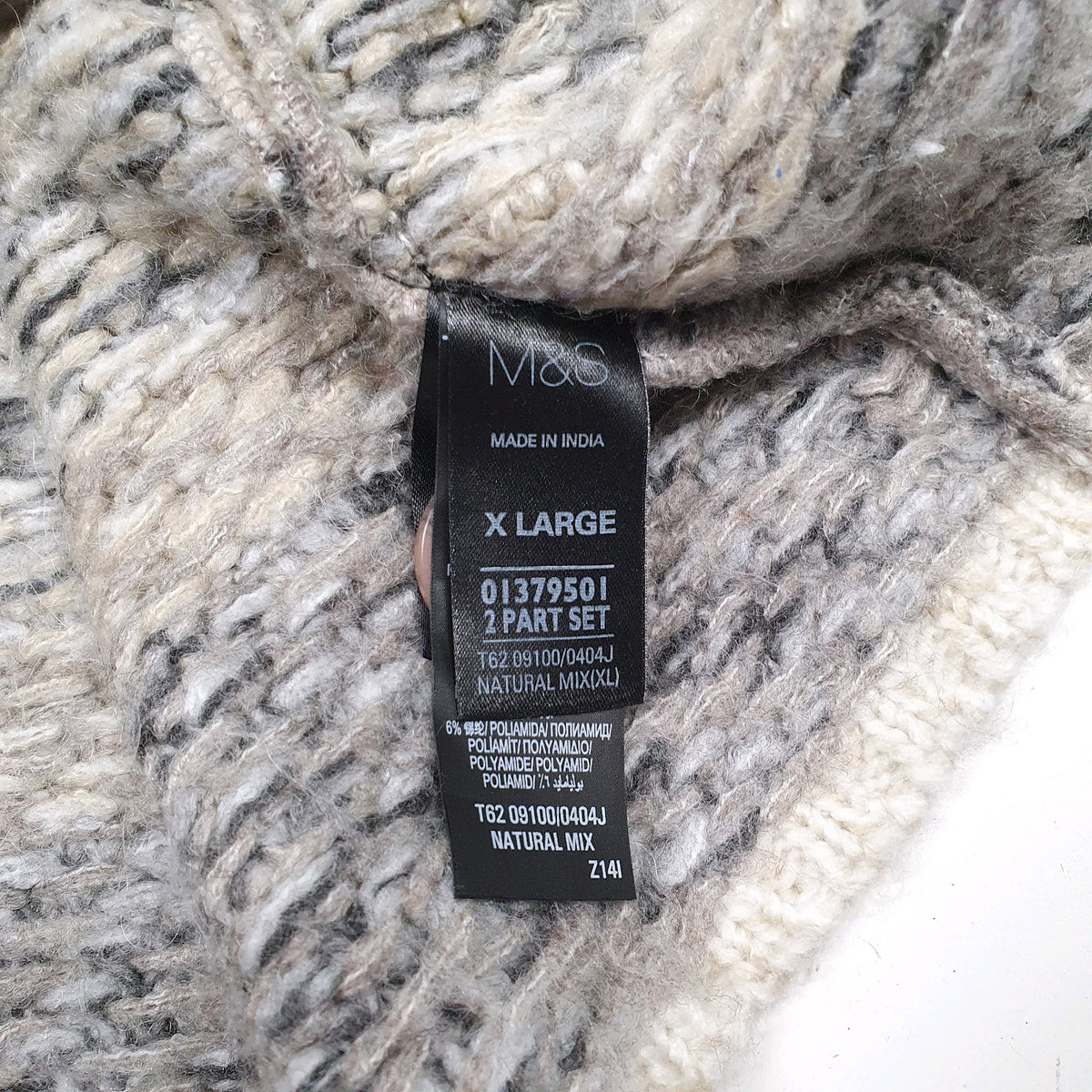 Womens Grey M&S Per Una Heavy Knit Cardigan  Coat