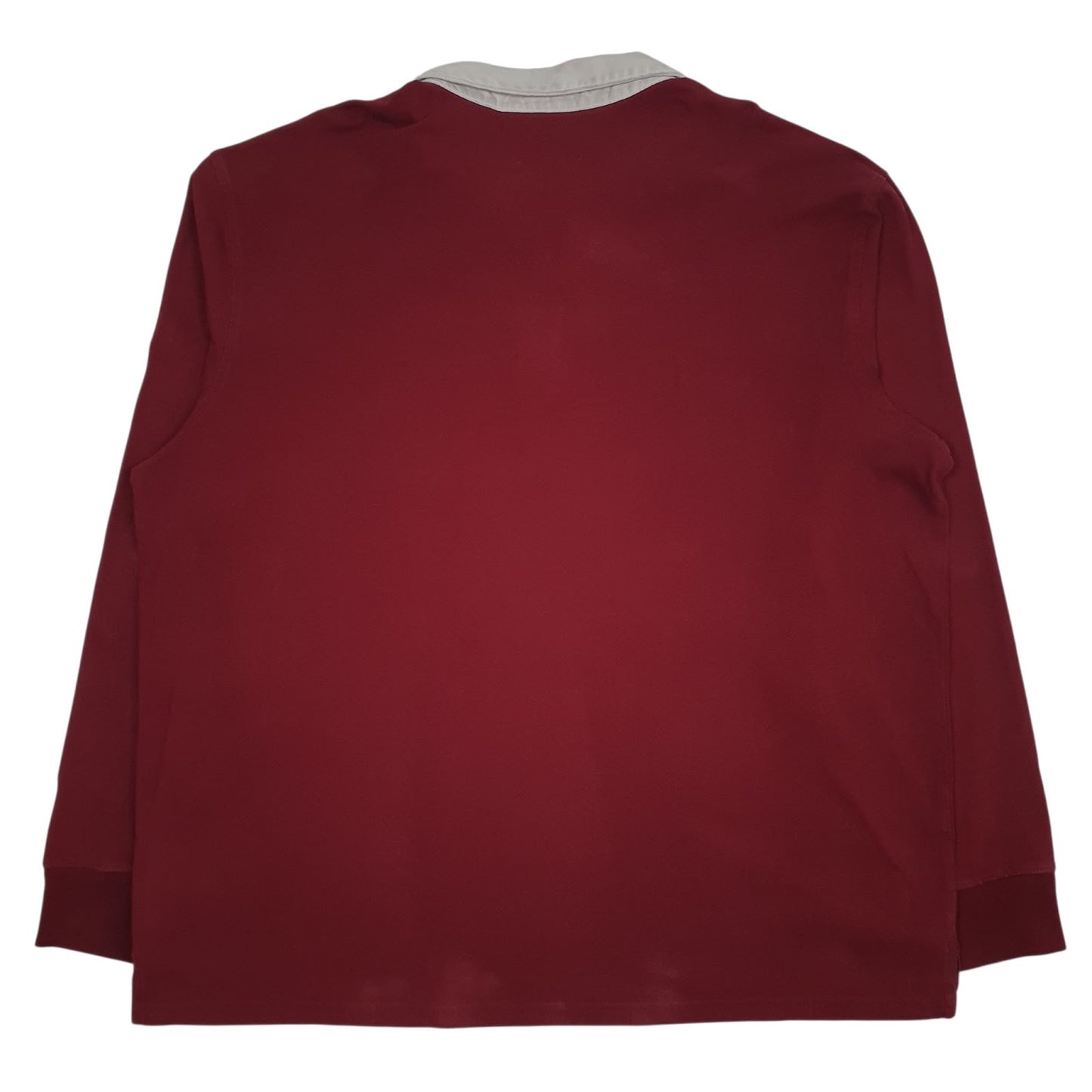 Mens Red Good Fellow Rugby Crewneck Polo Shirt