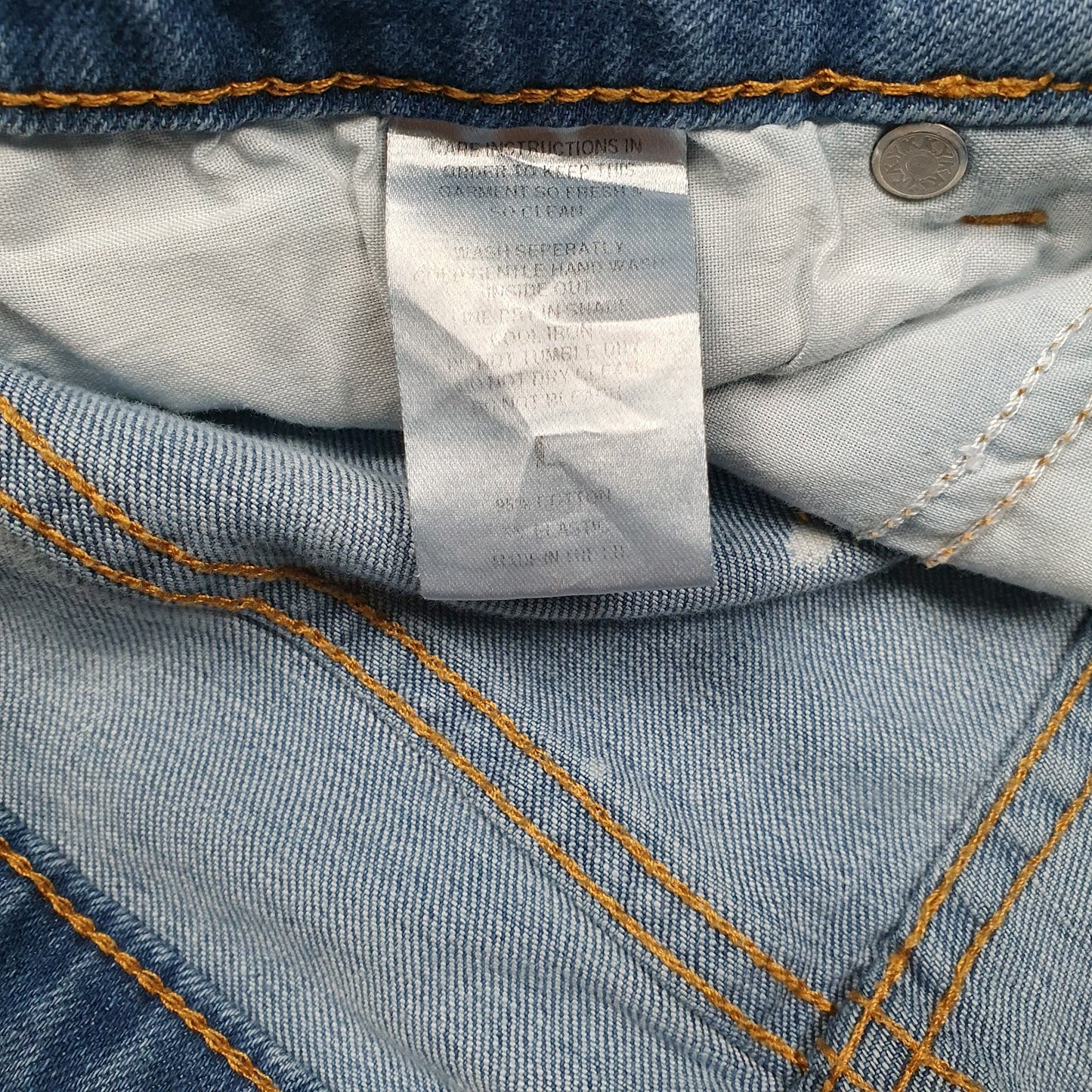 Womens Blue Lakenzie Distressed  Shorts