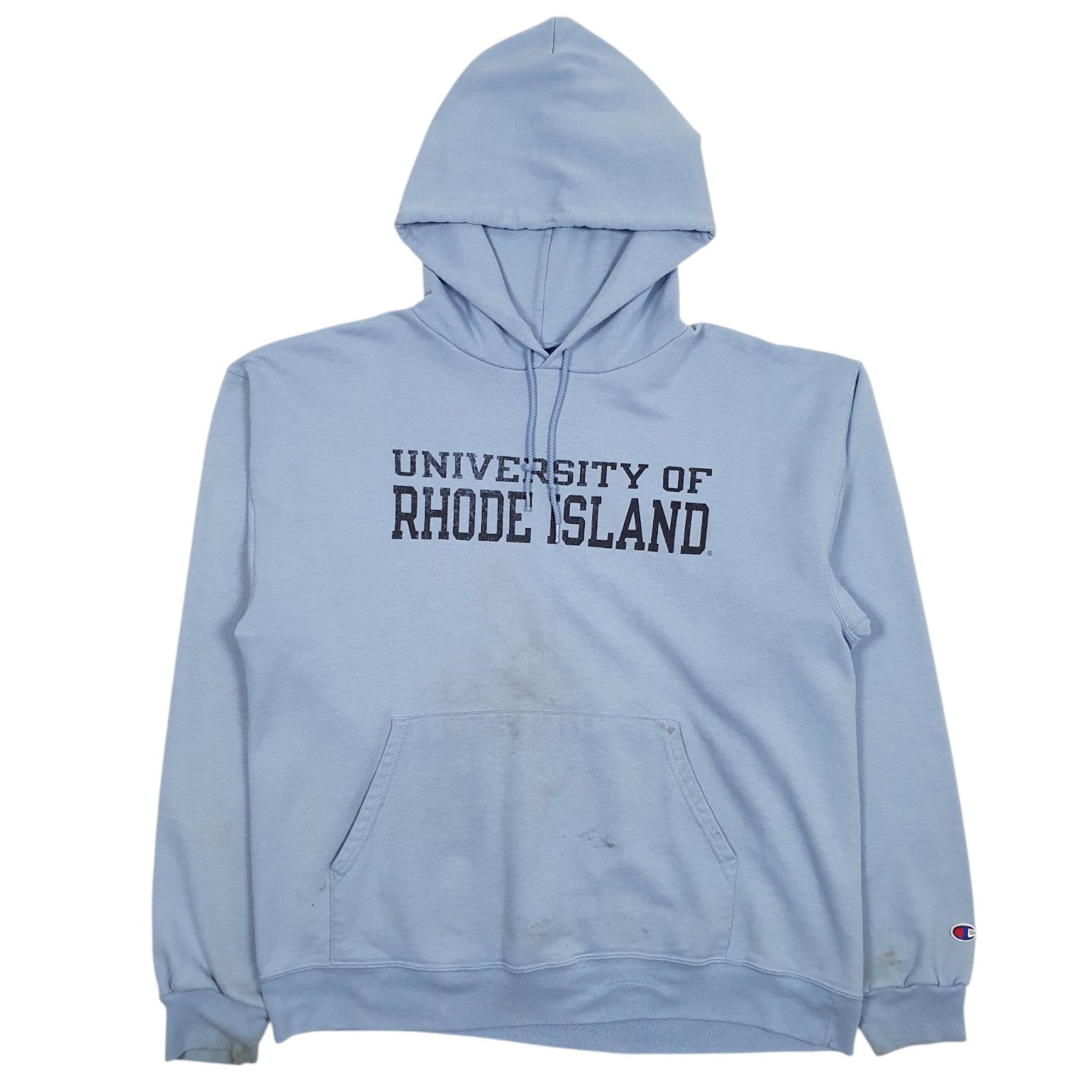 Mens Blue Champion University Of Rhode Island Hoodie Jumper
