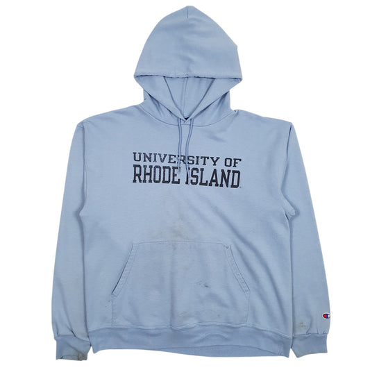 Mens Blue Champion University Of Rhode Island Hoodie Jumper