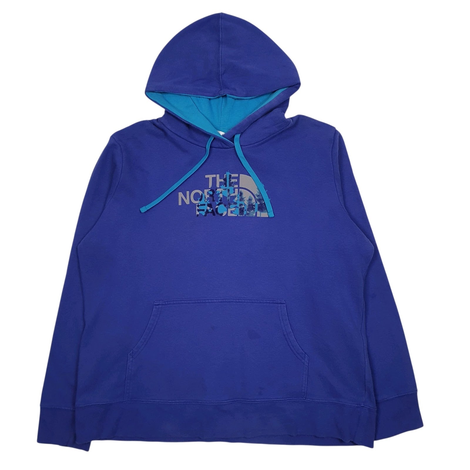 Mens Purple The North Face Spellout Hoodie Jumper