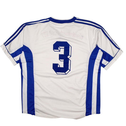 Mens White Adidas Vintage 2000s Football Shirt  T Shirt