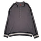 Mens Grey Tommy Hilfiger Henley Crewneck Jumper