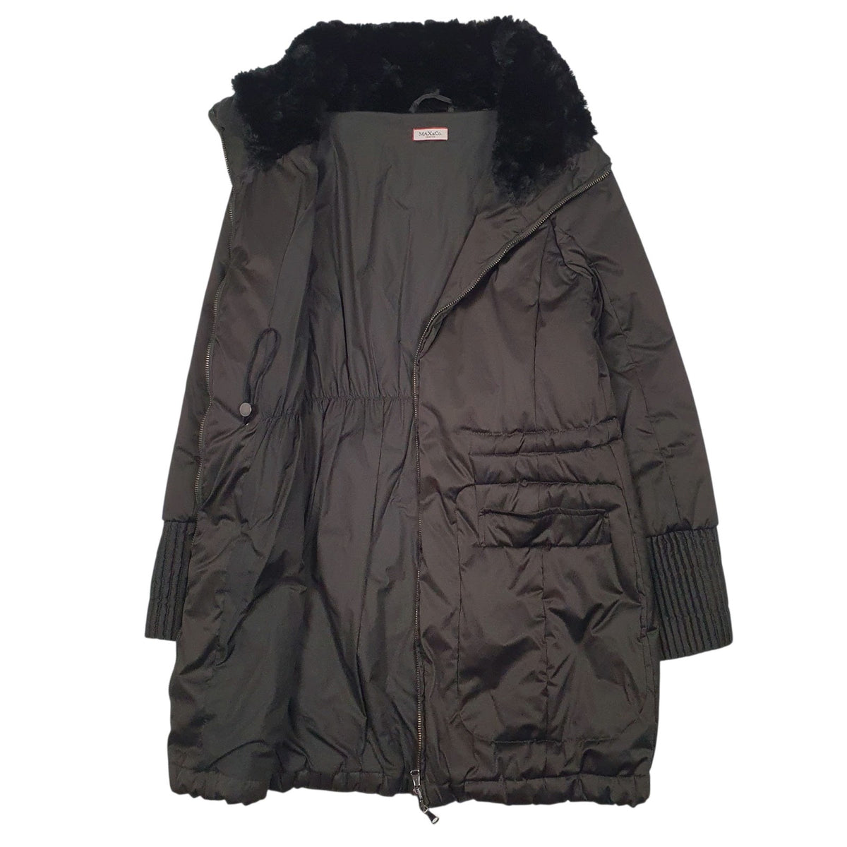 Womens Grey Max & Co Longline  Coat