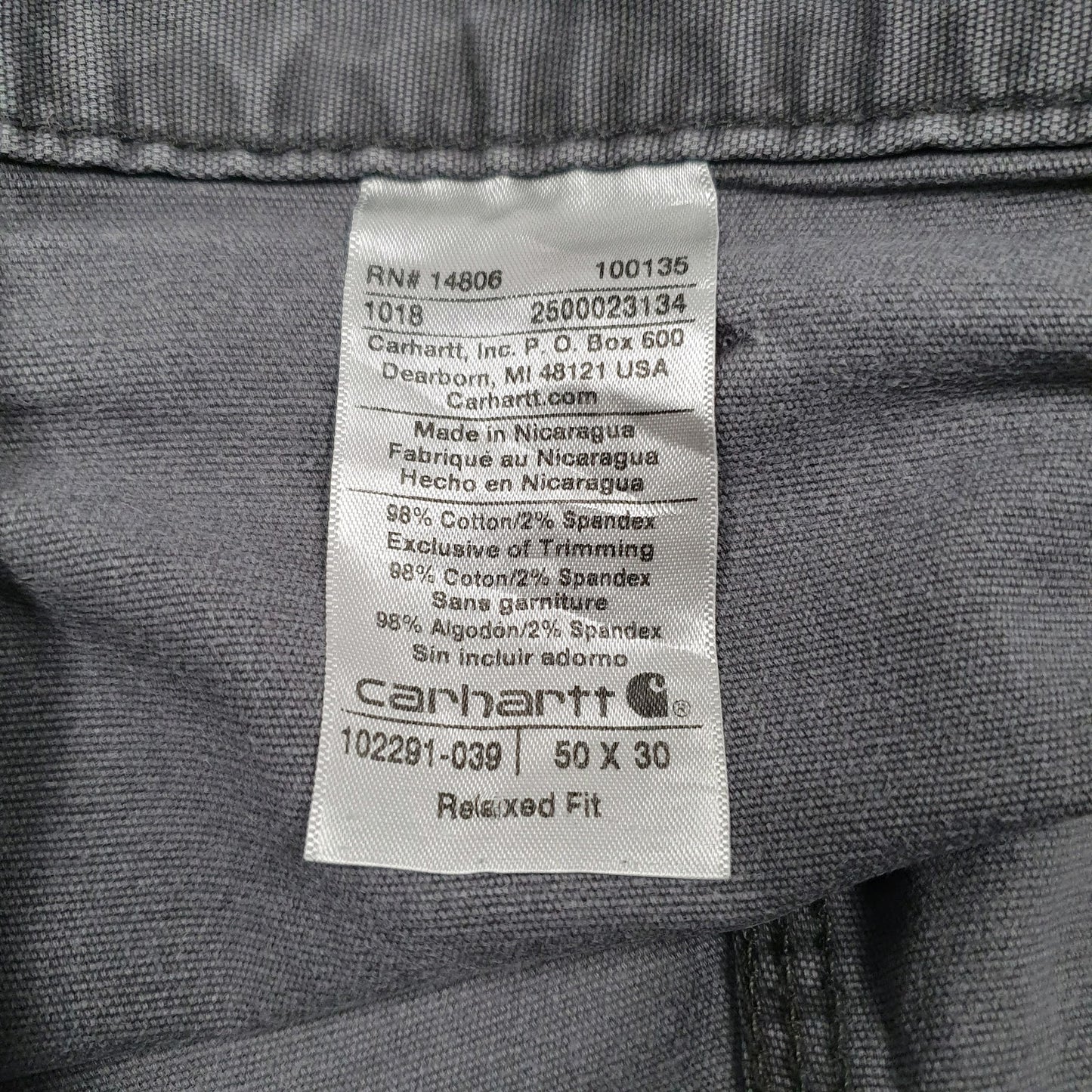 Mens Grey Carhartt Workwear  Jeans