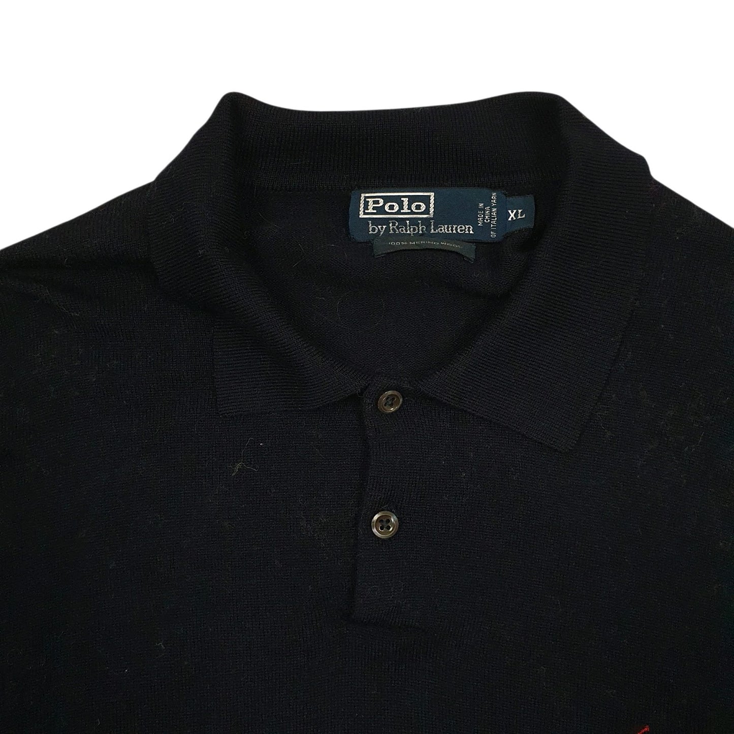 Mens Navy Polo Ralph Lauren Polo Shirt Collared Crewneck Jumper