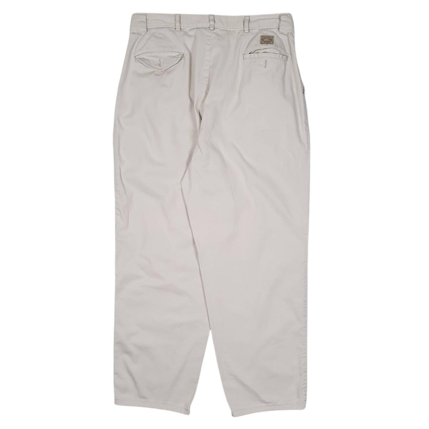 Mens Cream Polo Ralph Lauren Double Pleated Vintage 1980s 90s  Trousers